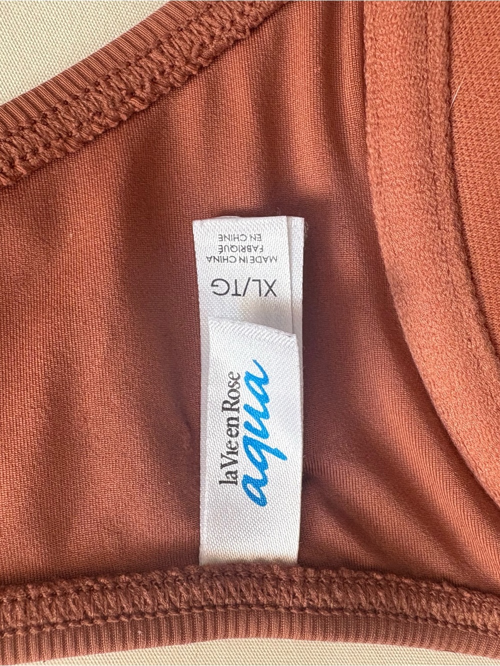 La Vie En Rose Ribbed Two-Piece Bikini in Dark Tan - Picture 2 of 6